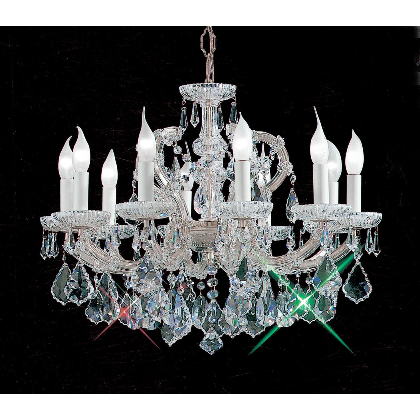 Classic Lighting 8110-CH  18" Crystal Traditional Chandelier from the Maria Thersea Collection (Swarovski Spectra Crystal) - Chandeliers For Bedrooms by Overstock.com