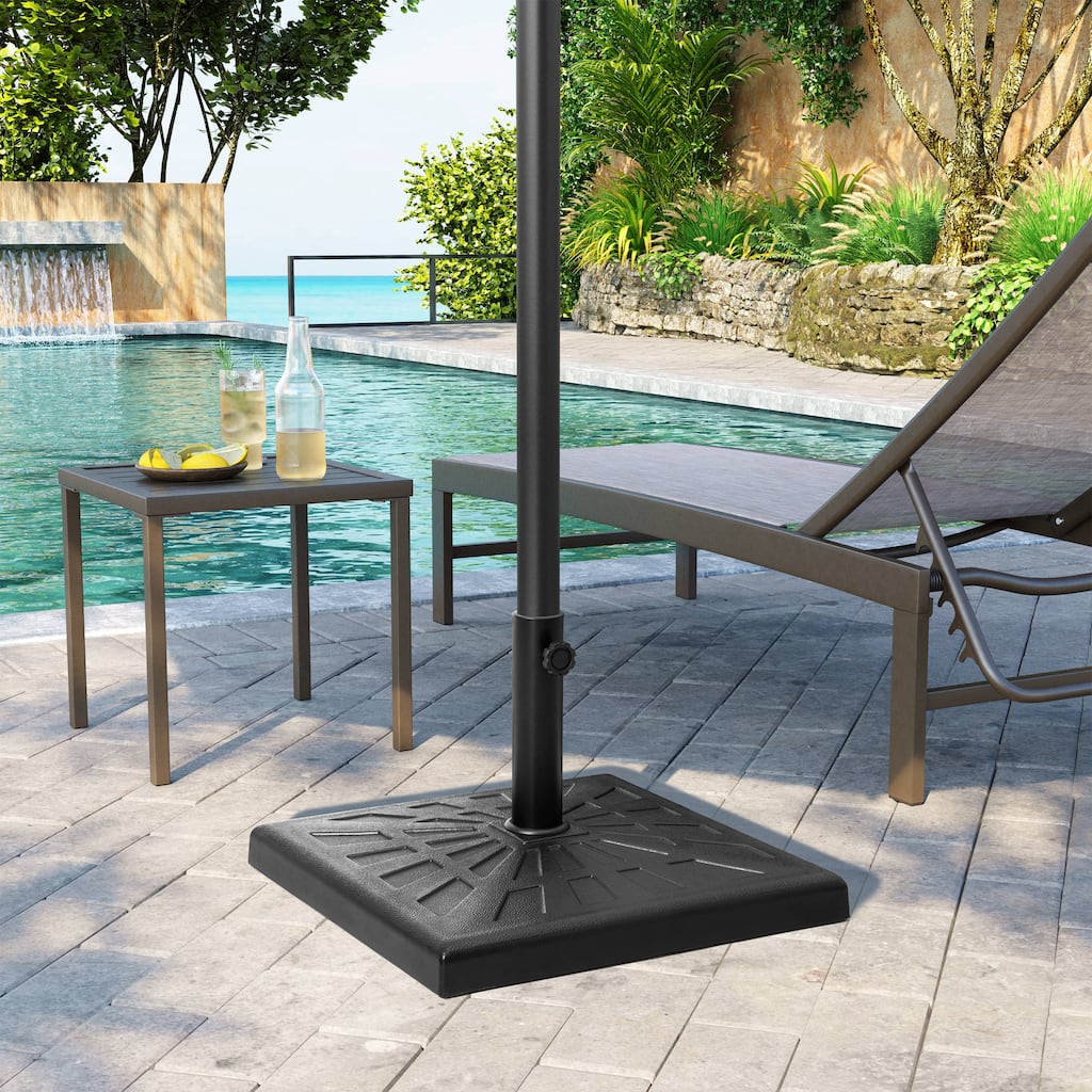 Outdoor 43 lbs Heavy Duty Square Umbrella Base for Market Umbrella