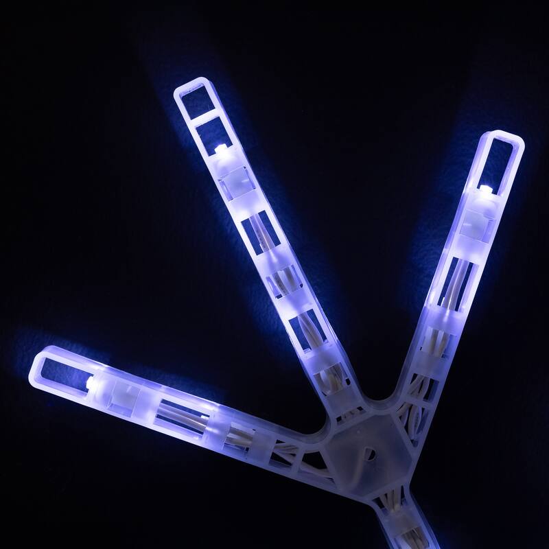 LED Lighted Large Foldable Snowflake Outdoor Christmas Decoration - 36" - Pure White