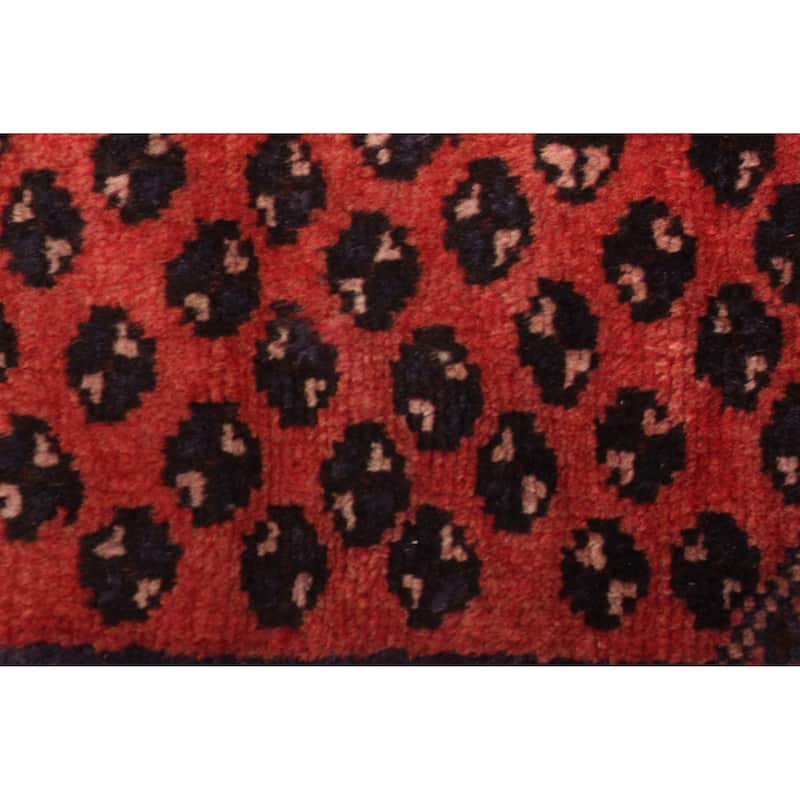 ECARPETGALLERY Hand-knotted Andelz Red Wool Rug - 3'5 x 9'10