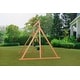 preview thumbnail 5 of 9, Trailside Wooden Swing Set with 2 Swings & Trapeze - 7 Color Options Multicolor