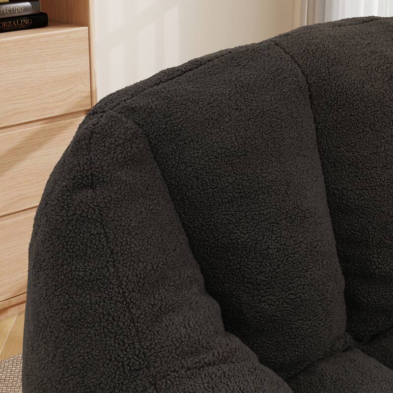 Upholstered Bean Bag Chair,Modern Lazy Floor Sofa Chair
