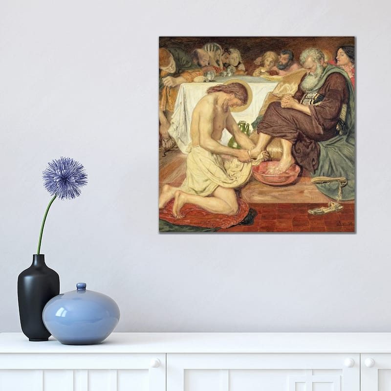 iCanvas "Jesus Washing Peter's Feet, 1876" by Ford Madox Brown Canvas Print - 18x18x1.5