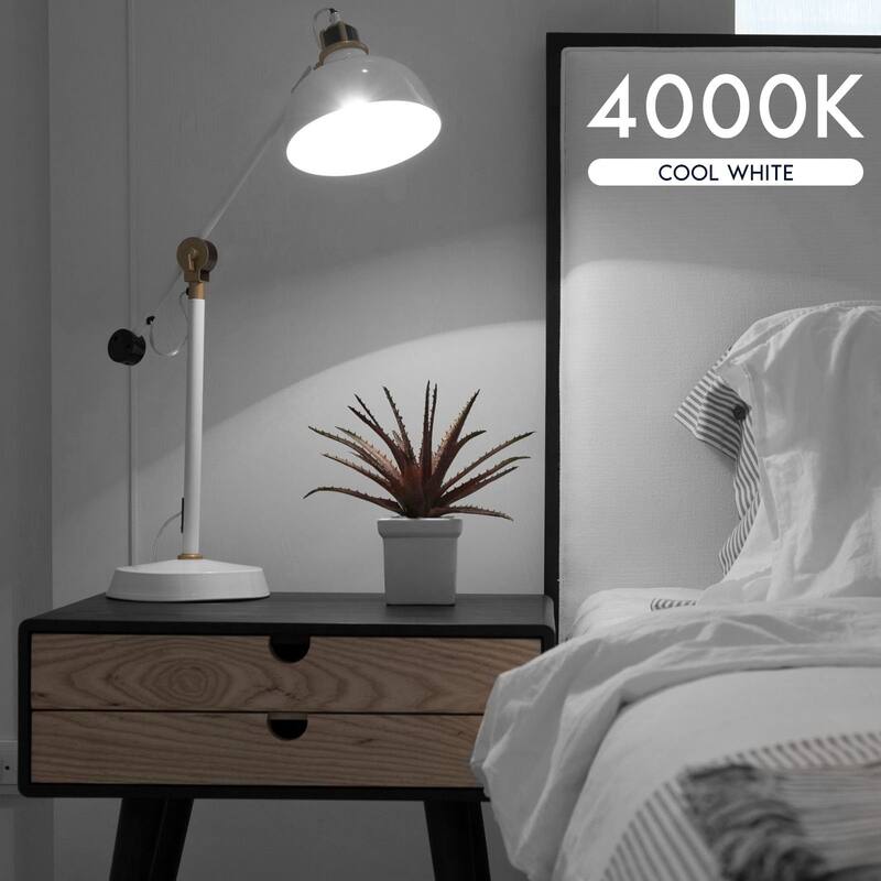 Luxrite A19 LED Light Bulb 12.5W=100W 4000K 1500LM Non-Dimmable E26 Damp Rated ETL Listed 48 Pack - Cool White