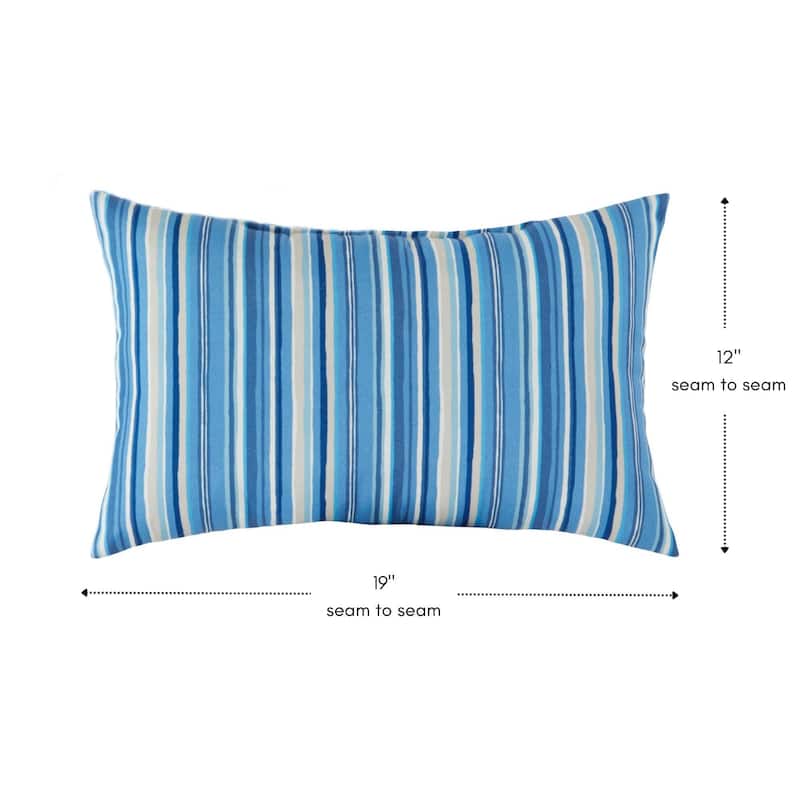 Greendale Coastal Stripe Outdoor Accent Pillow (Set of 2)