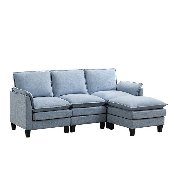 Luxury 3-Seater Sofa & Footstool undefined Ultra-Plush