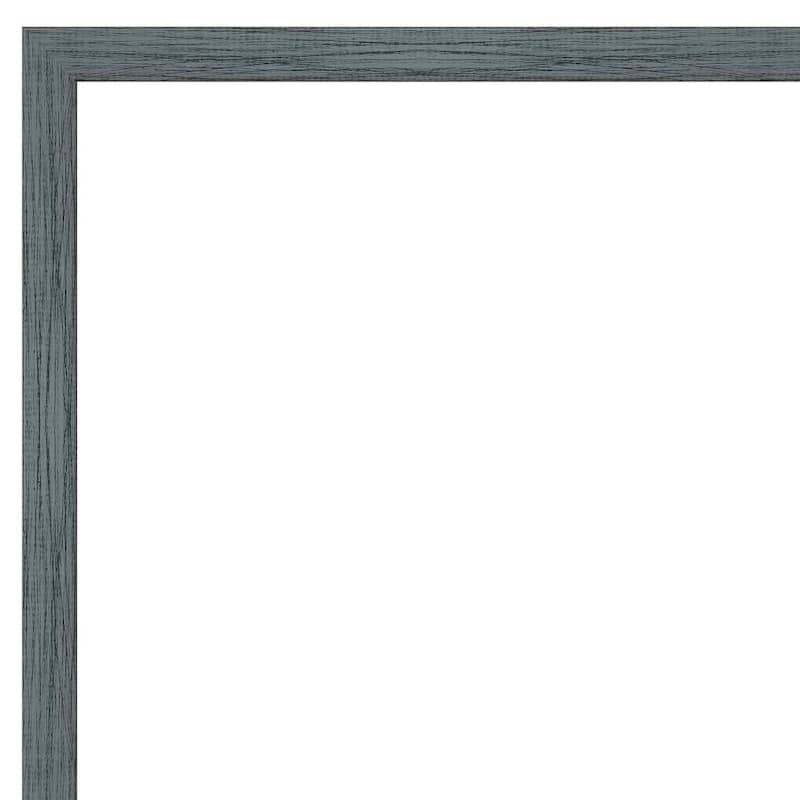 Dixie Blue Grey Rustic Narrow Wood Framed Grey Corkboard Bulletin Board