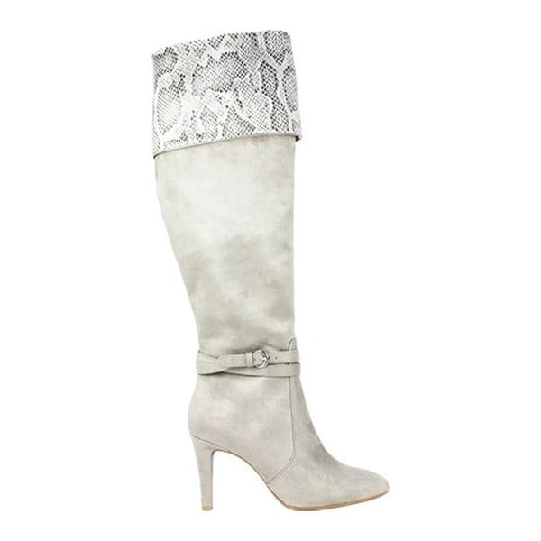 light grey knee high boots
