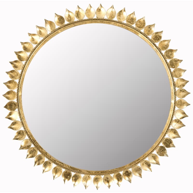 SAFAVIEH Ivka Crown Antique Gold Sunburst 27-inch Decorative Mirror - 26.5" x 0.5" x 26.5" - 27Wx1Dx27H