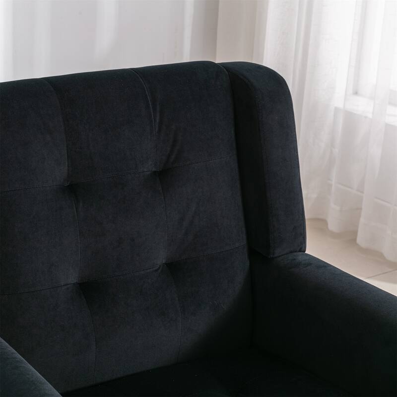 Modern Soft Velvet Ergonomics Accent Chair Living Room Chair Bedroom Chair Home Chair With Black Legs