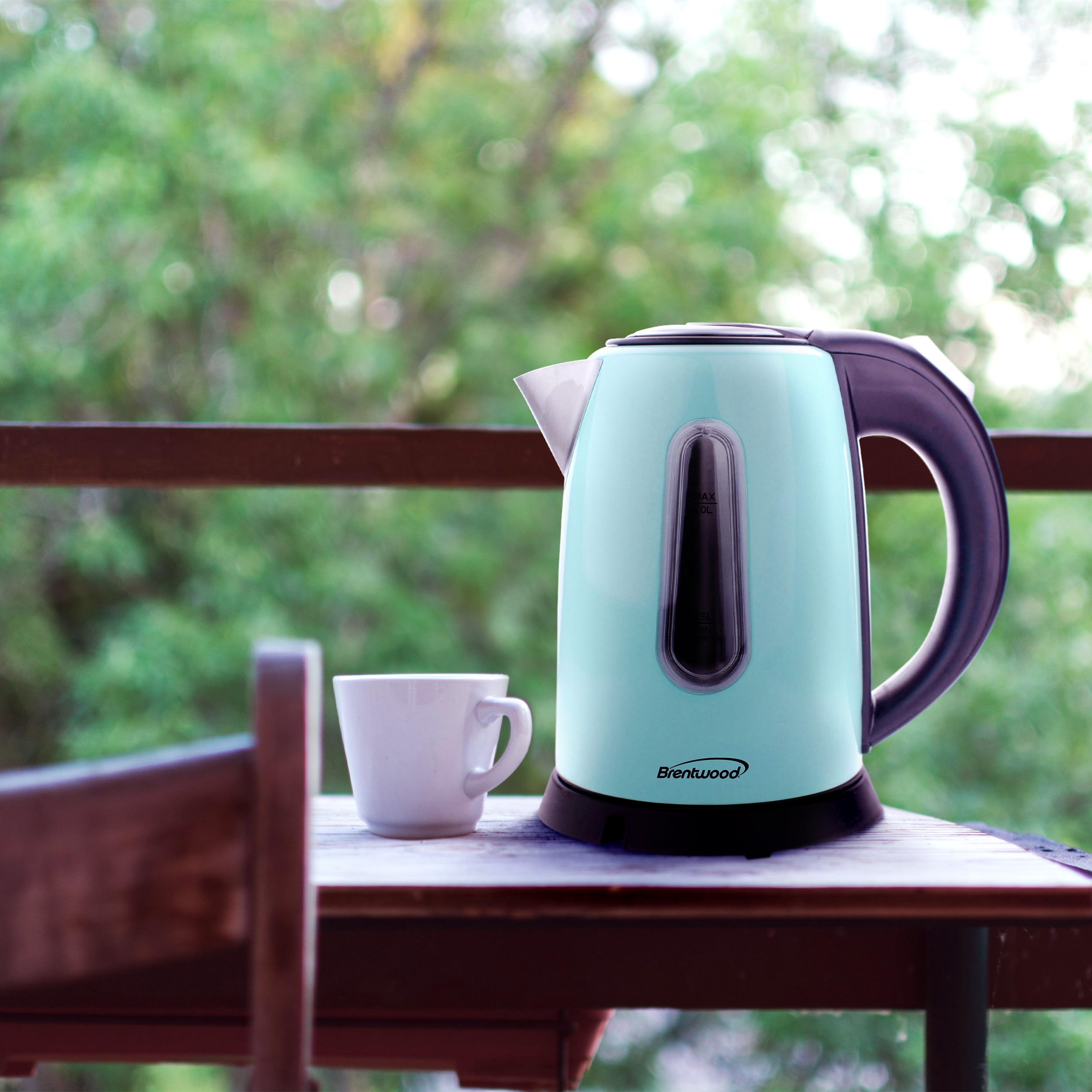 4.2 Cup Stainless Steel Cordless Electric Kettle in Teal - On Sale