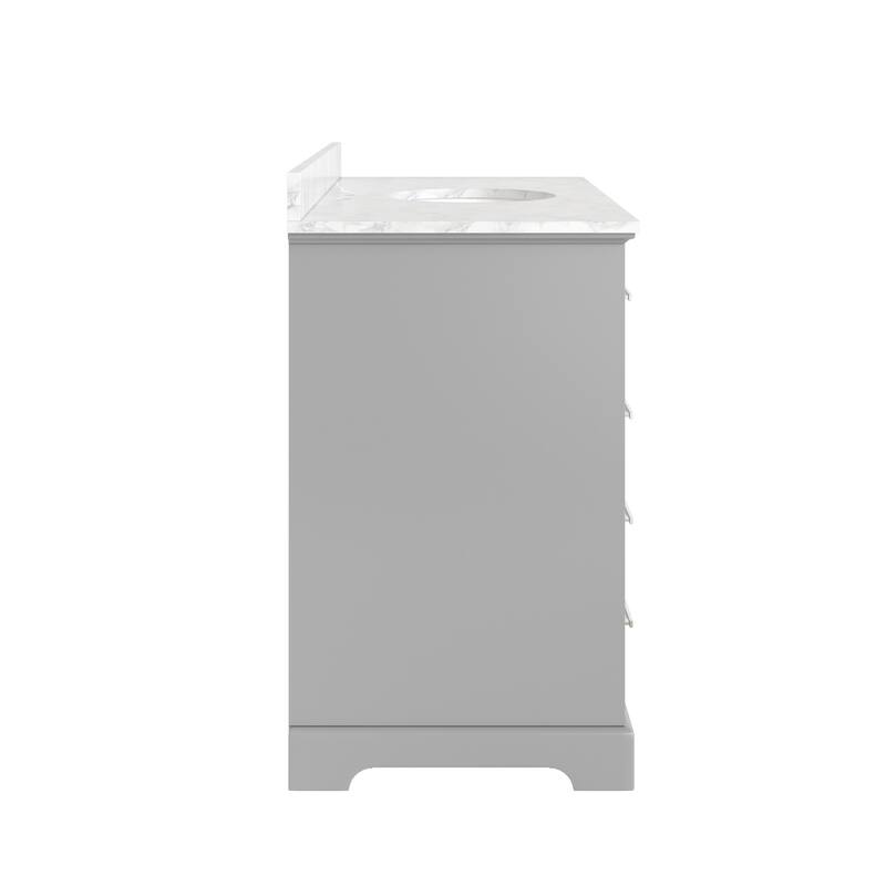 Bathroom Vanity with Marble Countertop without Mirror