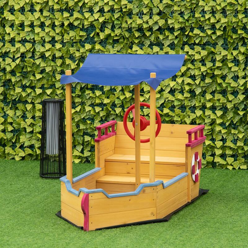 Kids Picnic Table with Umbrella and Storage Inside, Sand and Water Table, Kids Outdoor Furniture, Wooden Bench Backyard