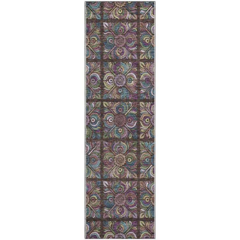 Premium Washable Super Soft Mosaic Panel Mayfield Rug