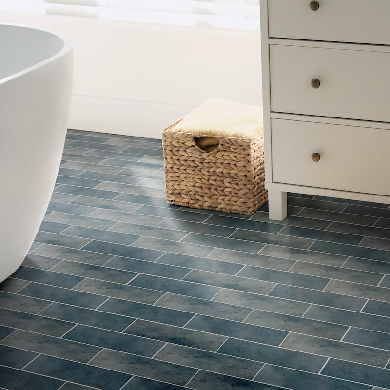 Merola Tile Capri Brick Indigo 2-1/2" x 10" Porcelain Floor and Wall Tile