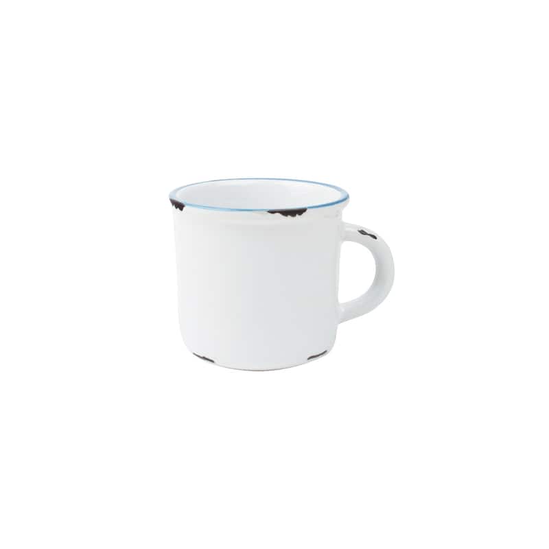 Tinware Espresso Mugs, Set of 4 - White