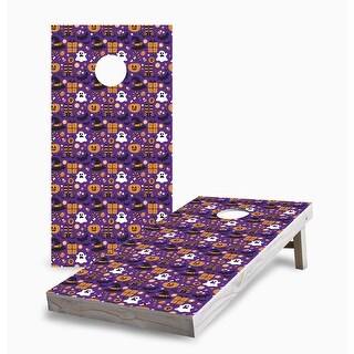 Halloween Pattern Cornhole Game (Choose Wraps or Boards)