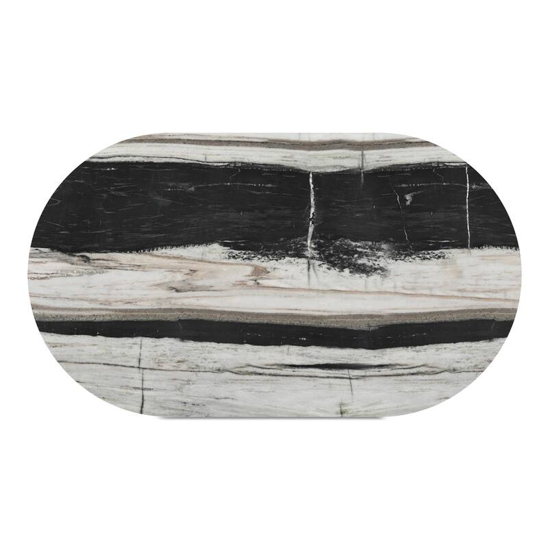 NADAAL STUDIOS Amaryllis, Oval Marble Dining Table - 72"W x40"D x30"H