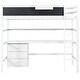 preview thumbnail 10 of 10, Artsy Twin Size Loft Bed with Desk, Blackboard, Storage Box, Shelf and 3 Drawers, Safety Guaranteed & Maximized Space, White