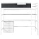 preview thumbnail 22 of 22, Twin Size Loft Bed with Desk, Blackboard, Shelf and 3 Drawers