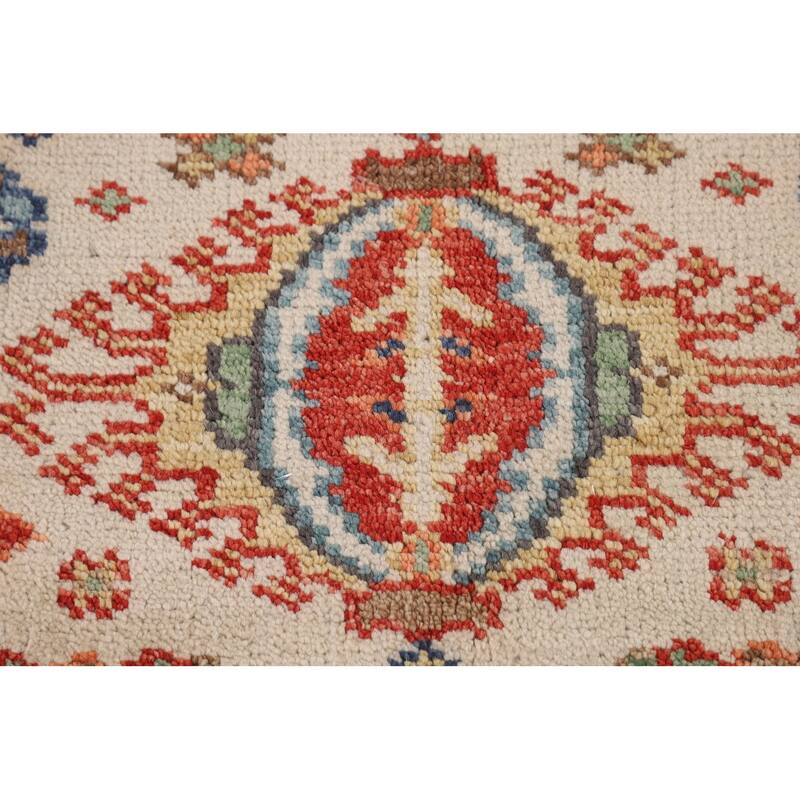 Oushak Indian Area Rug Hand-Knotted Oriental Beige Wool Carpet - 7'11"x 10'2"