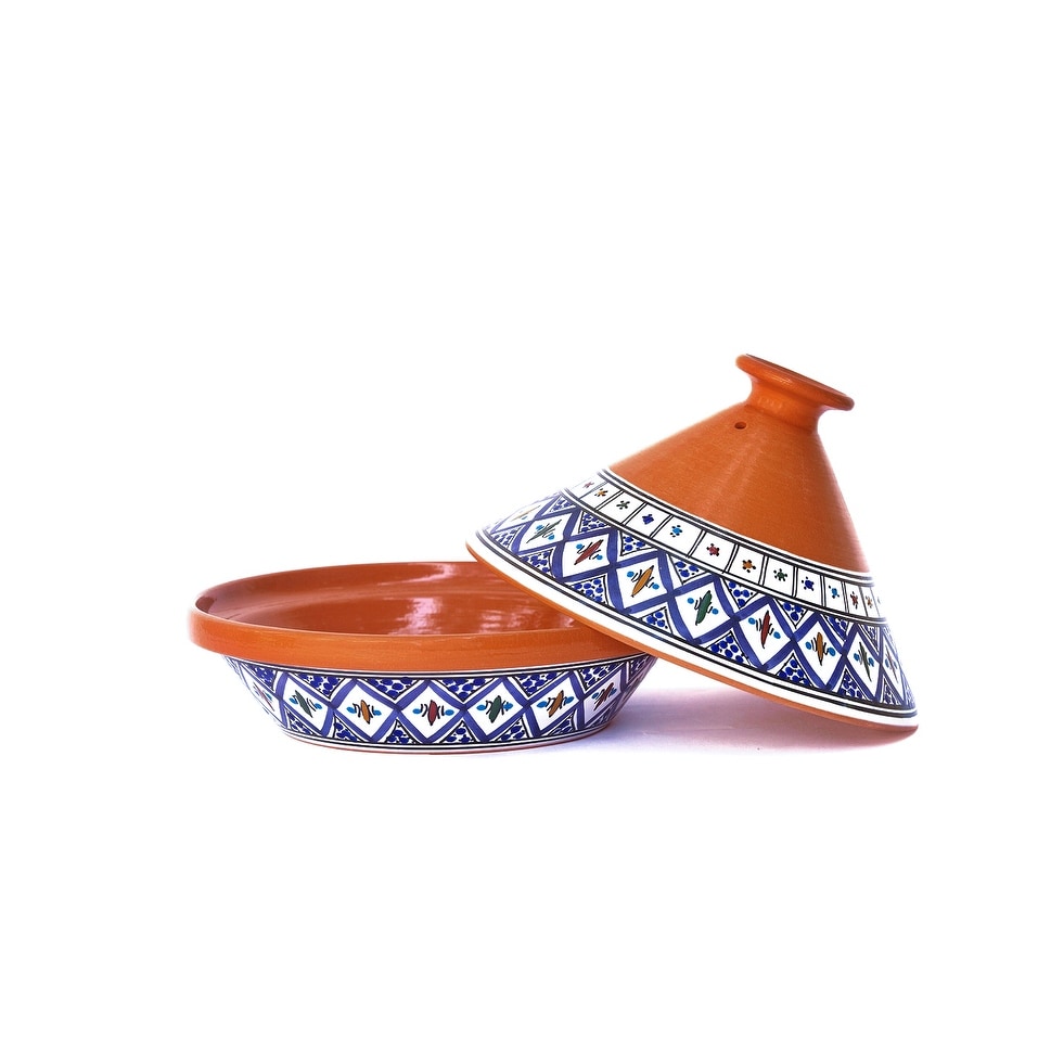 Medium Ceramic Tagine Cooking Pot, Kamsah Bohemian Supreme