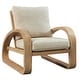 preview thumbnail 4 of 6, Uttermost Barbora Wooden Accent Chair - 30.5"W x 32"H x 37.5"D