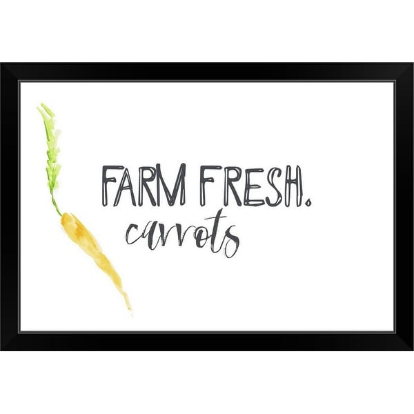 "Farm Fresh Carrots II" Black Framed Print