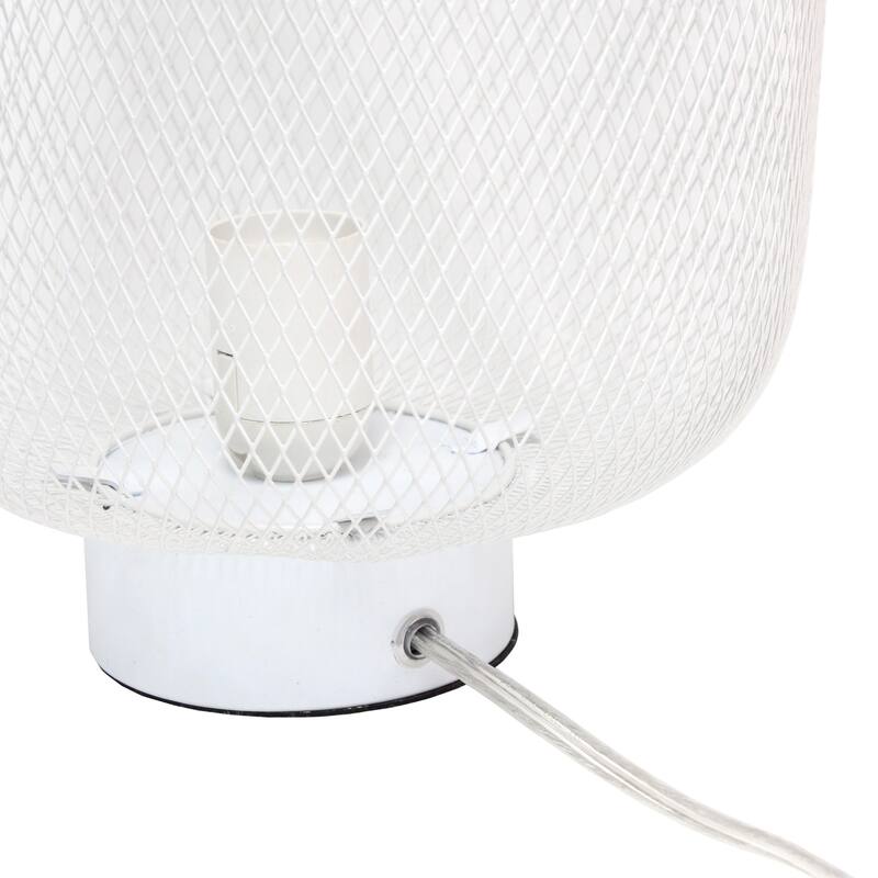 Metal Mesh Cylinder Table Lamp with On/Off Switch - 8.50 x 8.50 x 11.80 in. (L x W x H)