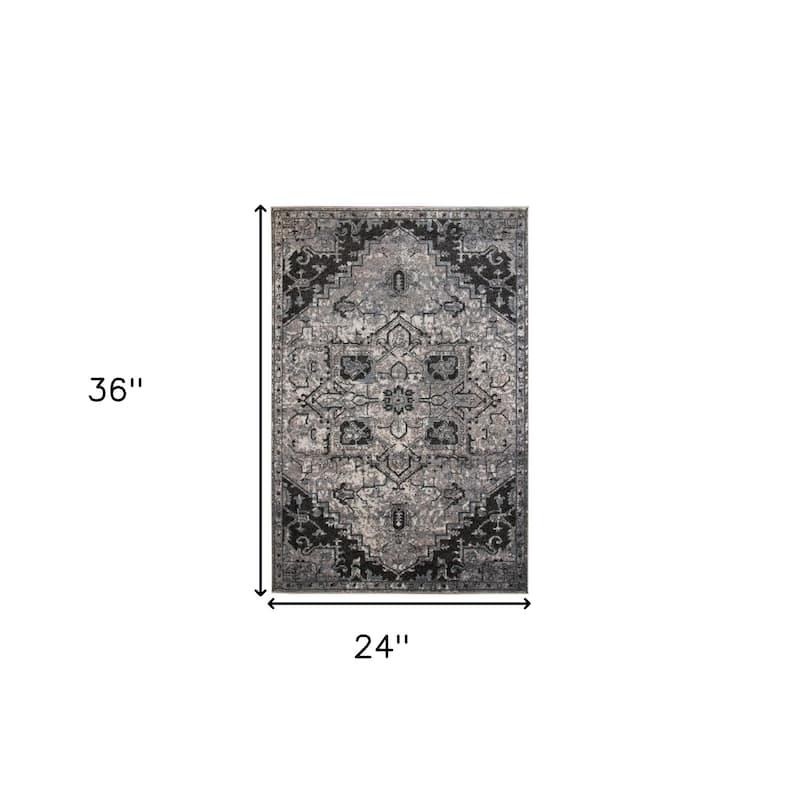 Qemak Power Loomed Stain Resistant Area Rug By HomeRoots - 2' x 3'