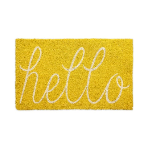 DII Yellow Hello Doormat