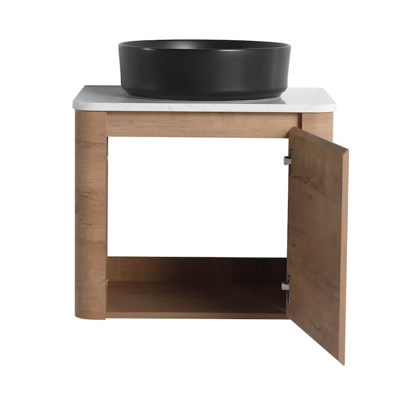 Bathroom Vanity With Sink In 24/30 Inch, Floating Bathroom Vanity With Soft Close Door