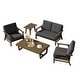 preview thumbnail 9 of 99, 5-Piece Teak Outdoor Conversation Set with Tables.