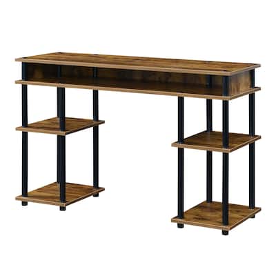 Student Desk with Shelves - No Tools Assembly - Modern Study Table