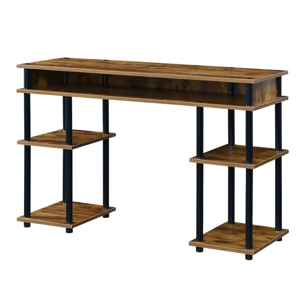 Student Desk with Shelves - No Tools Assembly - Modern Study Table