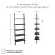 preview thumbnail 4 of 81, Nathan James Theo 5-Shelf Ladder Bookcase Wood with Metal Frame