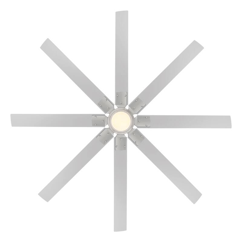 Renegade Indoor and Outdoor 8-Blade Smart Ceiling Fan 66in with 3000K LED Light Kit and Remote Control with Wall Cradle - 66