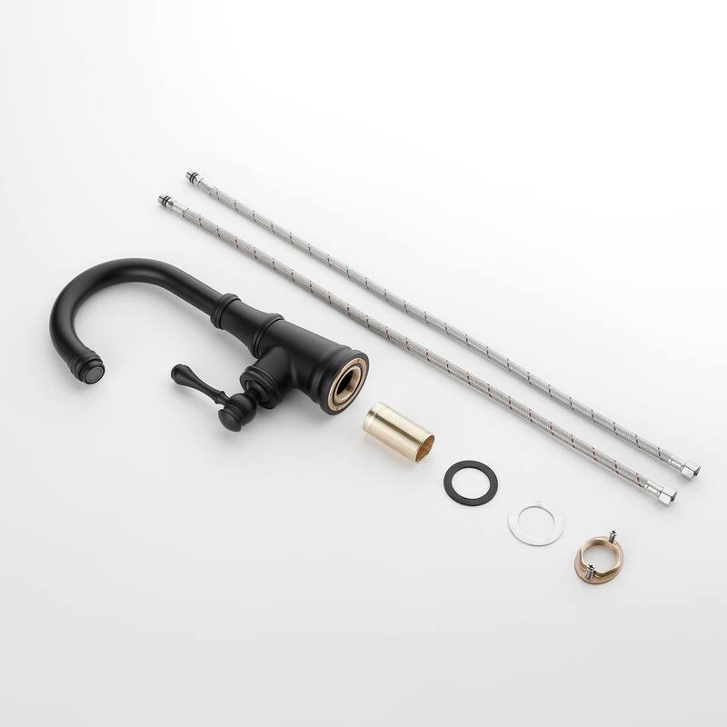 10.9"H Solid Brass Single-handle Bathroom Sink Faucet