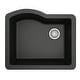 preview thumbnail 34 of 55, Karran Undermount Quartz Single Bowl Kitchen Sink Black