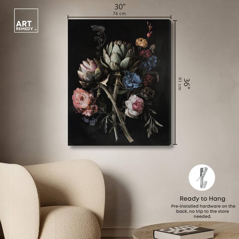 Moody Artichoke III Canvas by Art Remedy, Gallery Wrapped