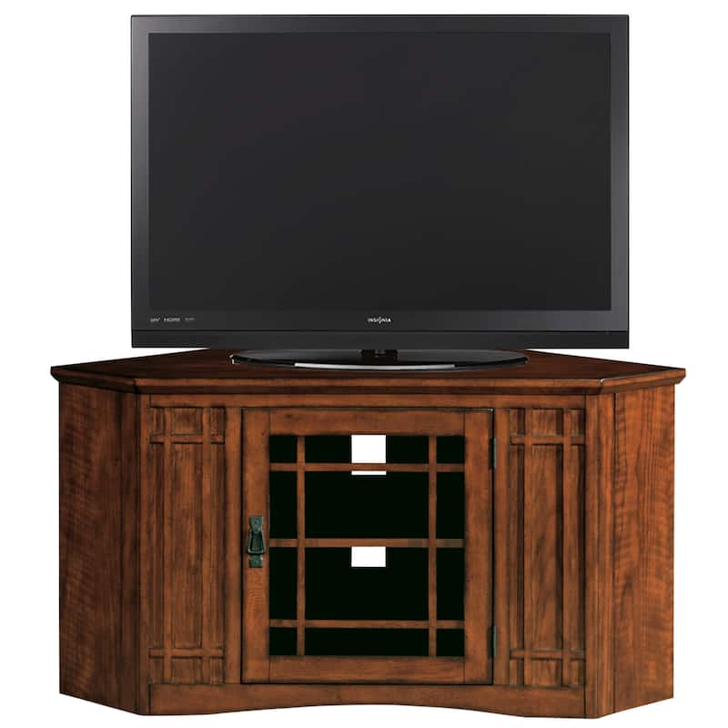Mission Oak 46-inch Corner TV Stand & Media Console