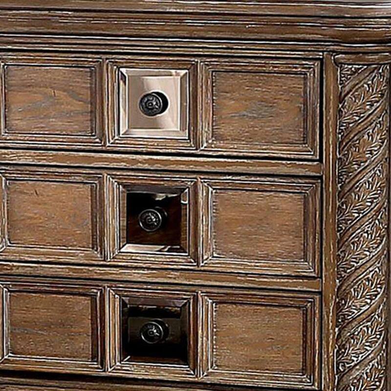 Rustic Brown 3 Drawer 30 in. W Nightstand with Sturdy Hardware and Ample Storage