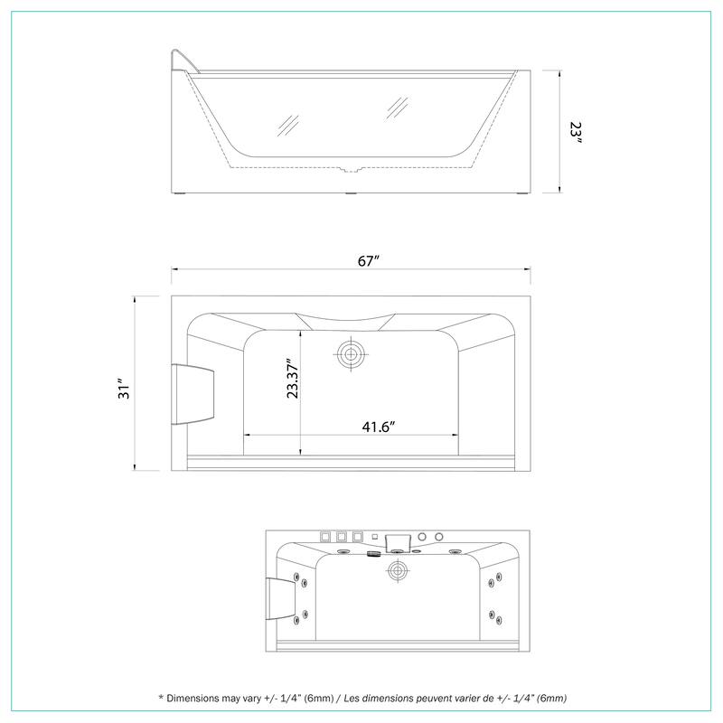 A&E Bath Santa Freestanding Jetted Tub