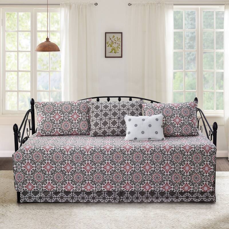 Serenta 6 Piece Cotton Blend Daybed Bedspread Coverlet Set - 75" x 39"