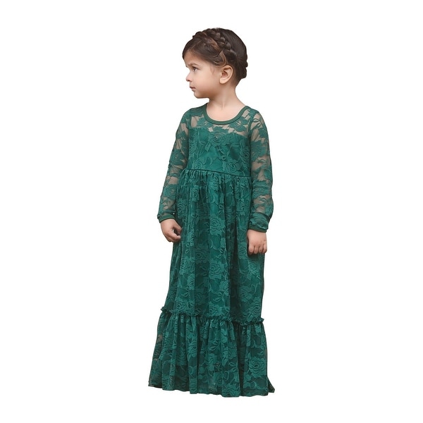 little girl emerald green dress