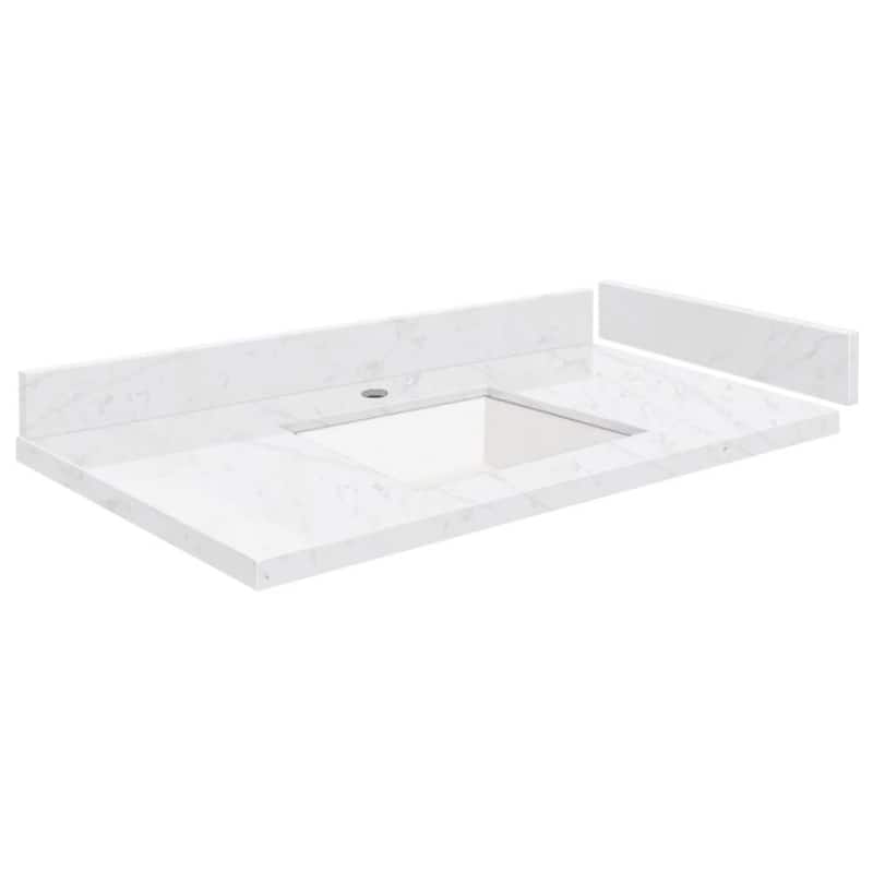 Transolid VT33.75x22-1KU-1 Silestone 34" Quartz Vanity Top with