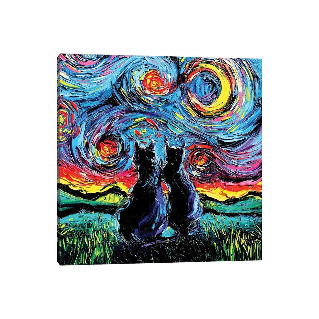 iCanvas "Van Gogh's Cats" by Aja Trier Canvas Print
