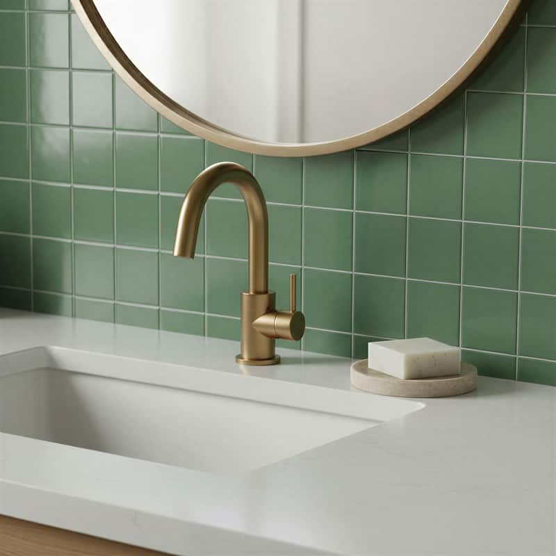 Marble Round Soapdish - 5.0"L x 5.0"W x 1.0"H - Beige