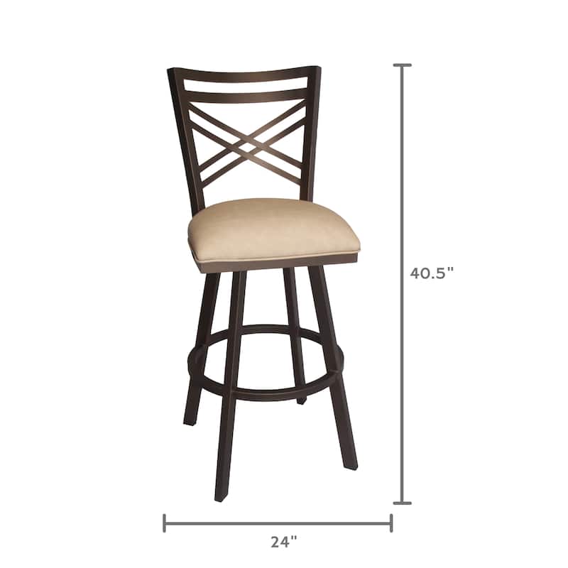 Tempo Furniture Rebecca Swivel 26" Counterstool/30" Barstool by Furnish Theory