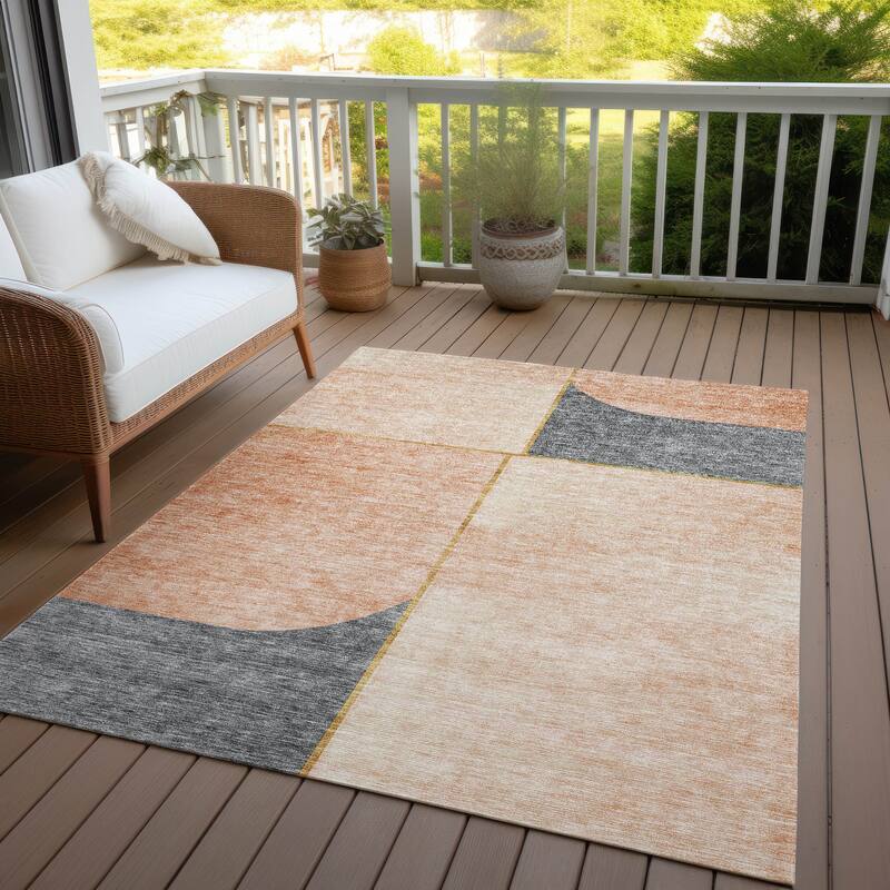 Machine Washable Indoor/ Outdoor Chantille Simple Modern Rug
